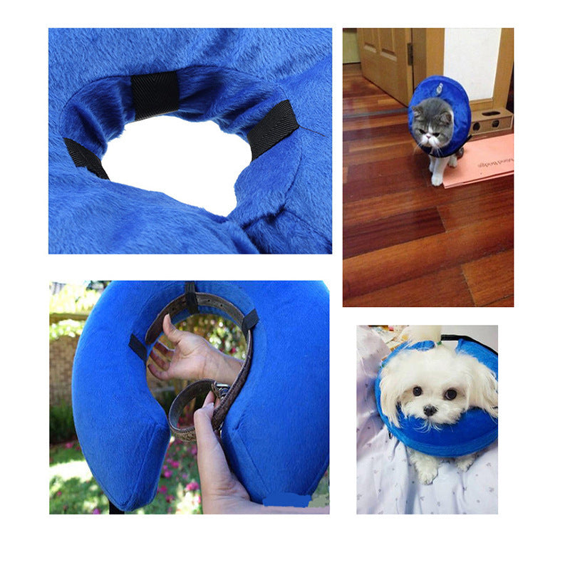 Collier Gonflable de Récupération pour Chien & Chat — Confortable & Anti-Léchage