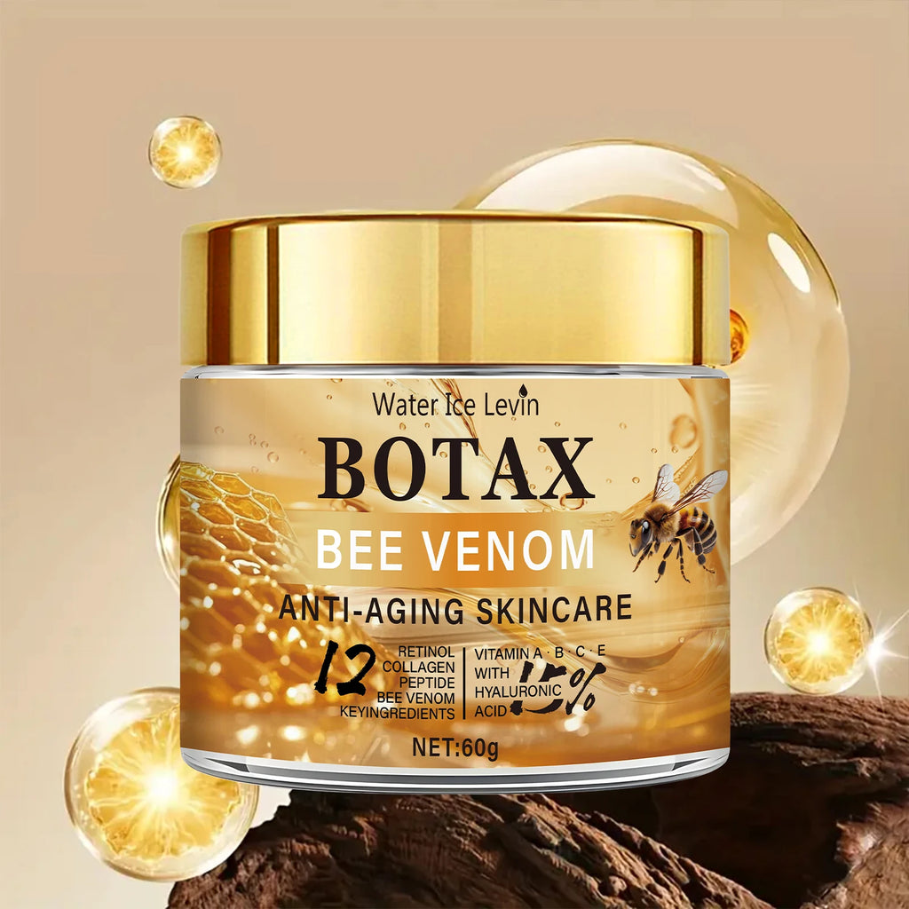 Peptide and bee venom face cream jar