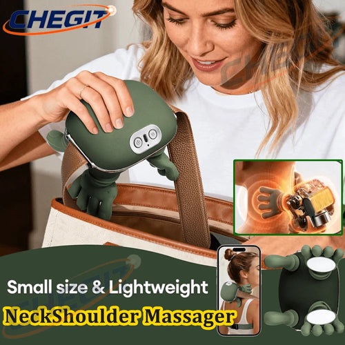 Hot Bionic Finger Neck Shoulder Massager Wireless Neck Cervical Trapezius Kneading Massage Shawl Brushless Motor Neck Masajeador